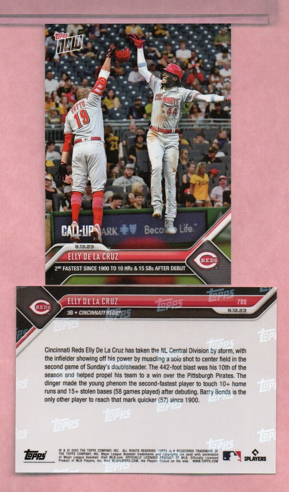 Elly De La Cruz 2023 Topps NOW Rookie Call-Up 10 HR/ 15 SB Reds #700 PR 6761