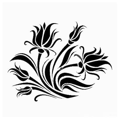 retro-flowers-stencil-template-reusable-boho-floral-design-for-wall