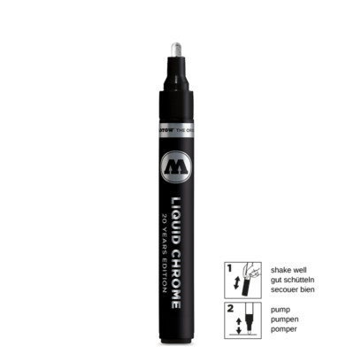 Molotow 703 Liquid Chrome Pump Marker, Alcohol-Based