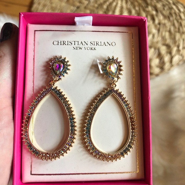 Christian Siriano NY Jewelry Earrings NIB NWT dangle drop chandelier rainbow eBay