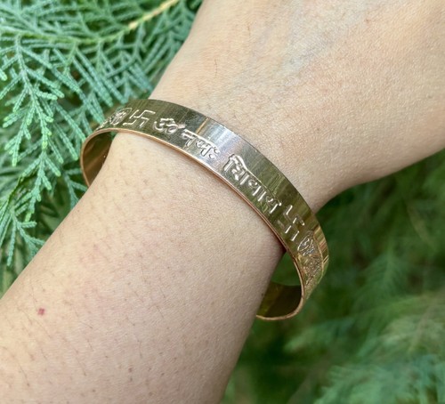 1Pc Pure Copper Mens Healing Bangle, Cuff, Bracelet, Jewelry, Spiritual, 17 gram - Picture 6 of 10