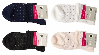 CIOCCA Damen Socke ein Paar Halbsocken aus frischer Baumwolle Rand lebendiger Schnitt