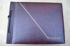 Vintage Scrapbook Photo Postcard Album Memory Book Blank Pages Photographs