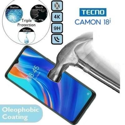 100%Genuine Tempered Glass Screen Protector(Techno 18 i CG6) For Tecno Camon 18i
