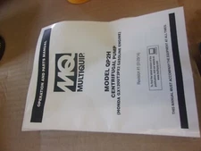 OEM MULTIQUIP OPERATION PARTS MANUAL QP2H CENTRIFUGAL PUMP