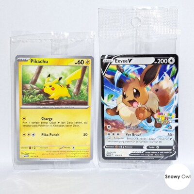 pokemon sp cards Pikachu 120/SV-P & Eevee V 378/S-P Festival Promo Set Pokemon TCG Card  Indonesia