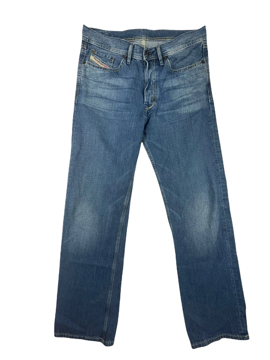 DIESEL Industry Mens Jeans 29 Straight Cut Classic Loose Fit Button Fly Denim