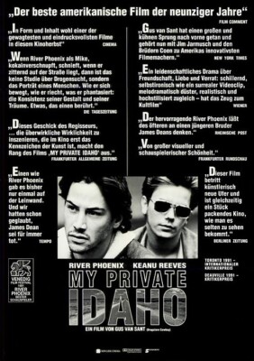 MY PRIVATE IDAHO:  1 Presse-Filmplakat DIN A1 (KULT) RIVER PHOENIX, KEANU REEVES