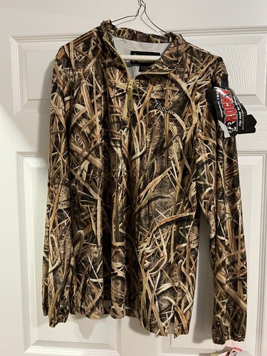 ROCKY WATERFOWLER MENS 1/4 ZIP CAMO SHIRT MEDIUM NWT - Picture 2 of 3