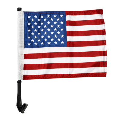 Saddlebag Trunk Clamp On American Flag Pole Fit For Harley Touring Touring
