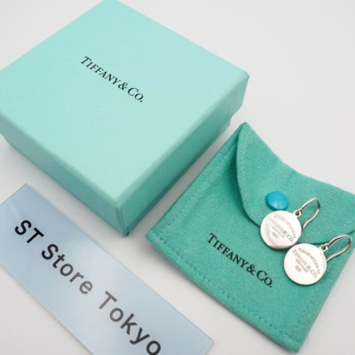 [EXC] Tiffany & Co. Return To Round Hook Earrings Silver 925 w/Box, Pouch