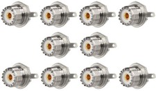 10X SO-239 Female UHF Jack Round Solder Chassis Mount Bulkhead Connector 10pcs