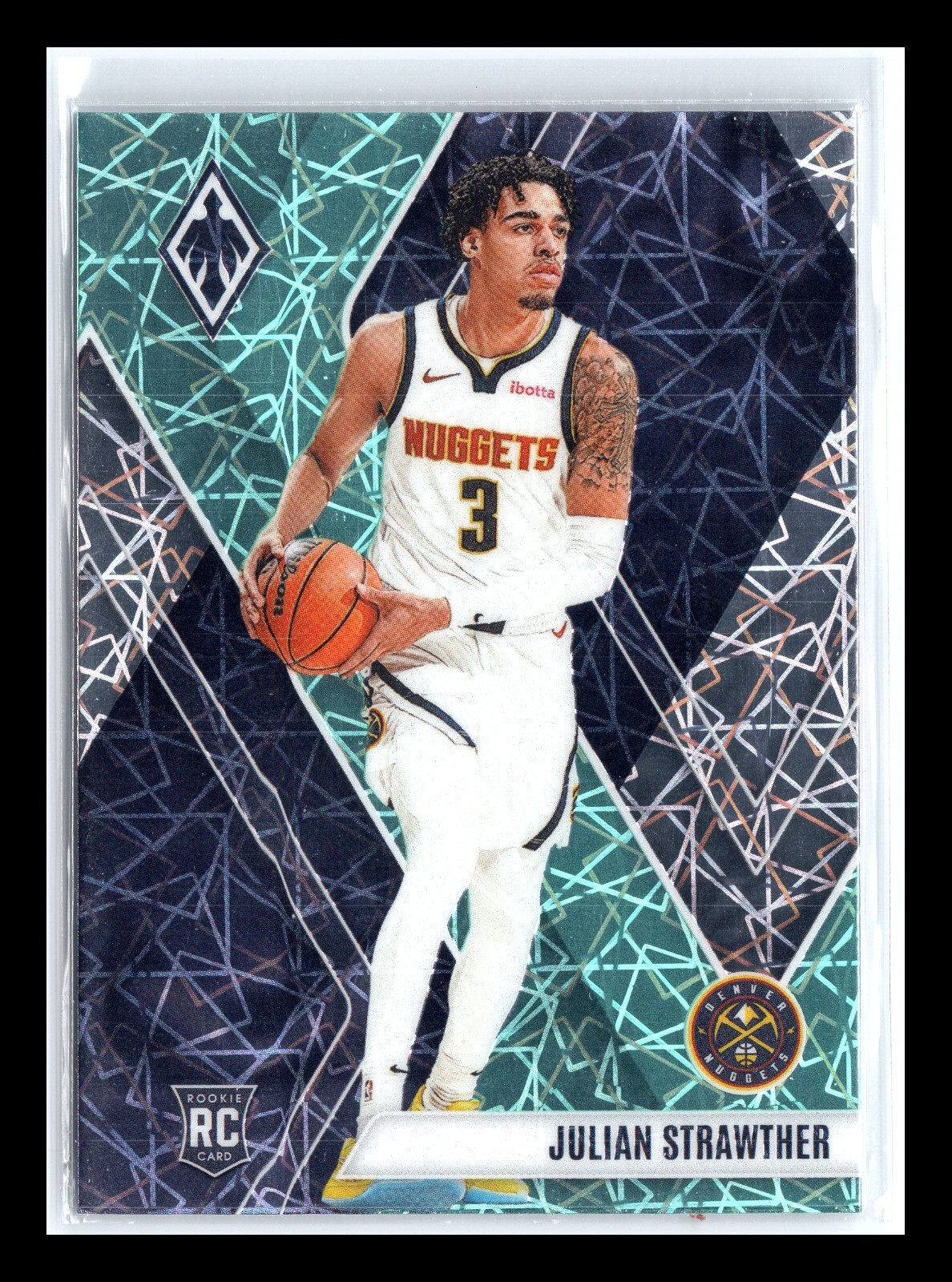 Julian Strawther RC 2023 Panini Phoenix Teal Lazer Rookie #283 - Nuggets