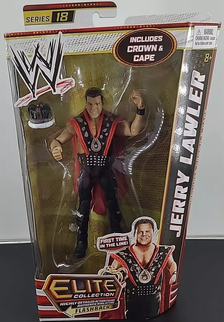 WWE Elite Series 18 Jerry The King Lawler Crown & Cape Mattel Flashback WWF MISB