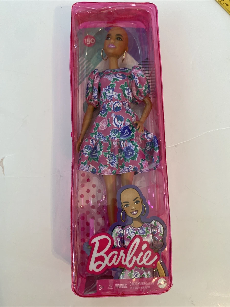 Barbie Collector Fashionista 150 No Hair Floral Puff Arm Dress
