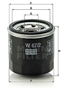 Oil Filter fits DAIHATSU EXTOL S2 1.3 2000 on K3-VE Mann 1560187107 Quality New - Picture 1 of 1