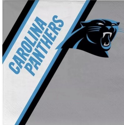 Carolina Panthers Disposable Napkins - 20 Pack [NEW] NFL Party Tailgate