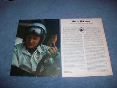1966 Bruce McLaren Vintage Profile Article Kiwi Has Really Gotten off the Ground