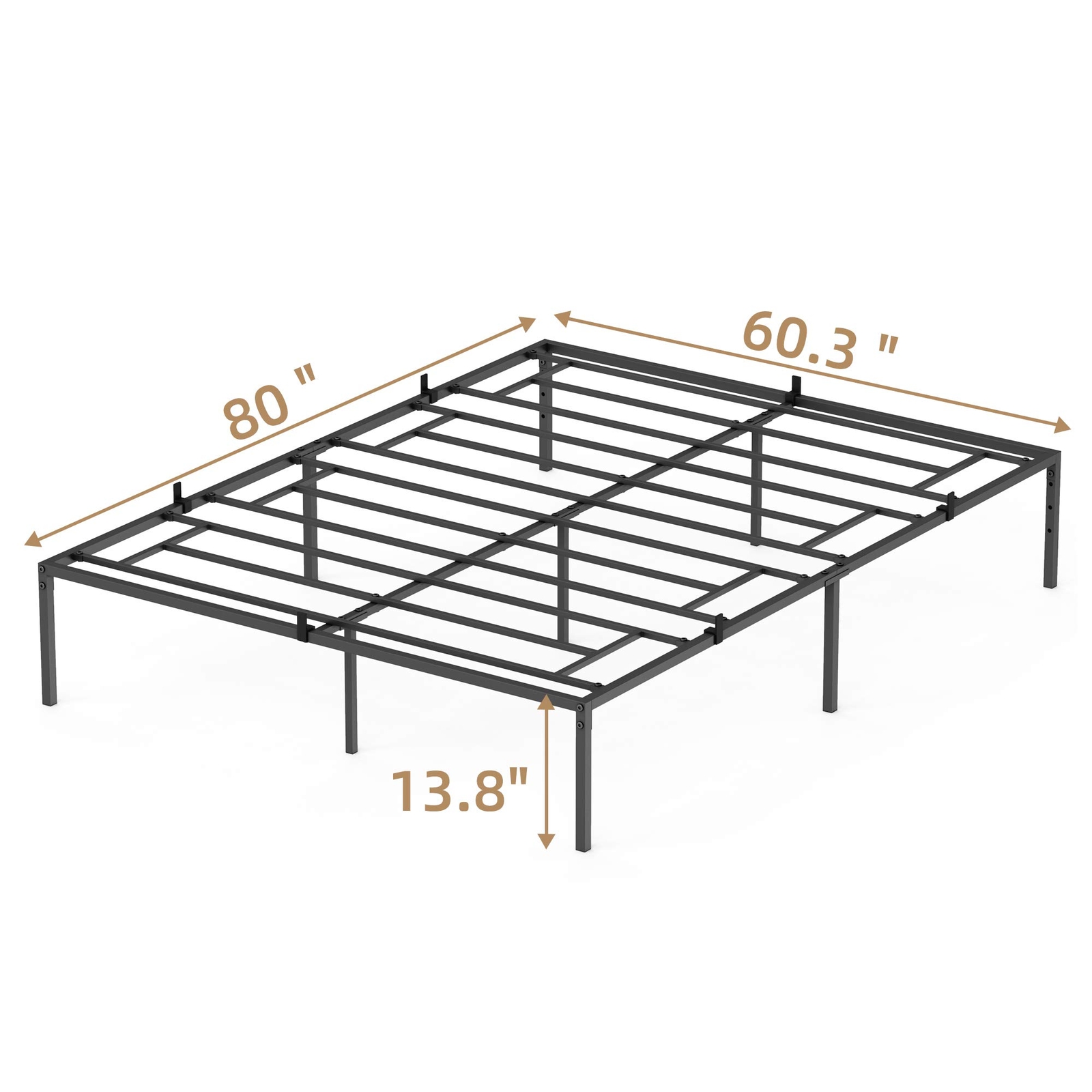 Twin/Full/Queen Size Bed Frame Metal Platform Bed with Sturdy Steel Bed