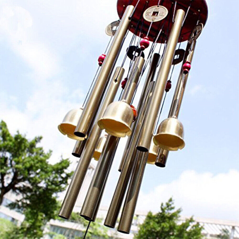 Amazing Wind Chimes 10 Tube 5 Bells Metal Church Bell Outdoor Garden Decor