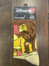 Lion King Crew Socks Size 9-13