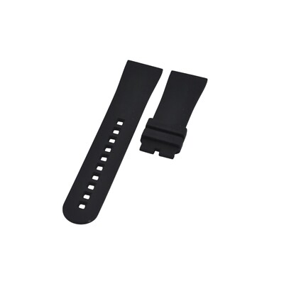 23mm Black Rubber Watch Strap For Blancpain Fifty Fathoms