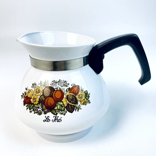 VTG Corning Ware Spice Of Life Coffee Tea Pot Kettle 6 Cup Le The P-104-8 NO LID