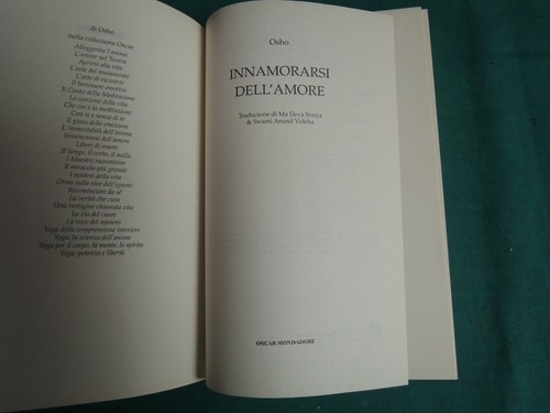 L68-OSHO- INNAMORARSI DELL'AMORE- RIFLESSIONE MEDITAZIONE SAGGIO DONNA PSICO - Foto 2 di 10