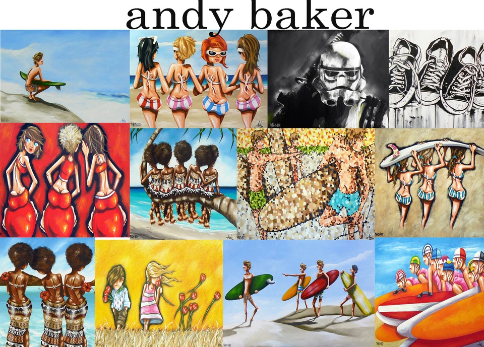 ART PRINT BEACH SURF PAINTING LIMITED 2000s, Abstract, Australia - Image 4 of 4