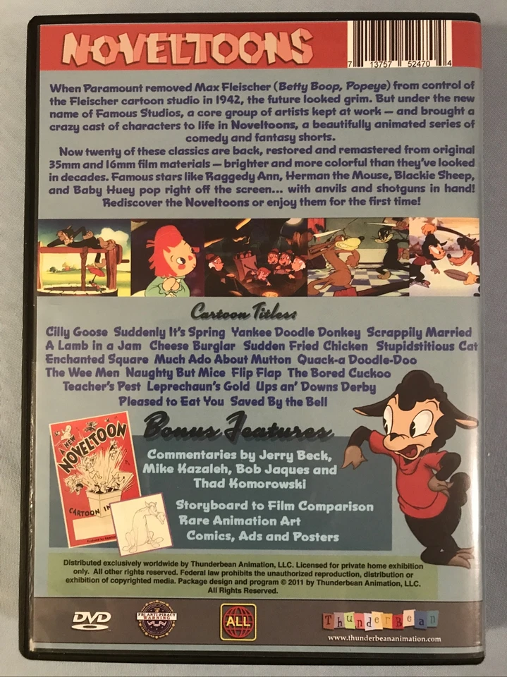 Noveltoons Original Classics By Buzzy The Crow DVD , Very Rare, OOP, New, Read - Image 2 of 4