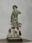 1992 Florence Giuseppe Armani Italy ~Lady with Dog~  15.5" Sculpture 241/5000 — photo 1