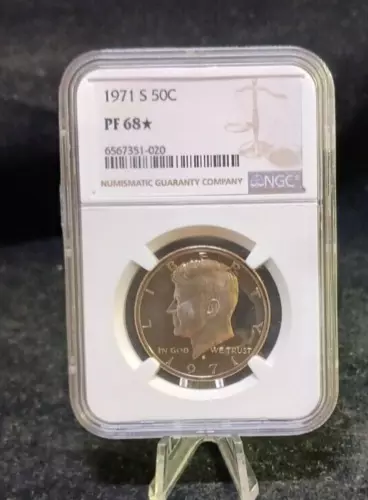 1971 S NGC PF 68* Kennedy Half Dollar Coin