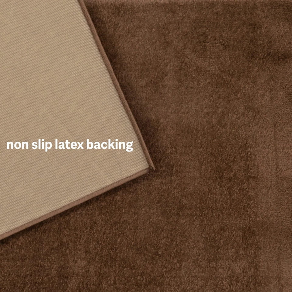 Alfombra de corredor beige oscuro lavable antideslizante tamaño personalizado pila suave Foto 2 de 3