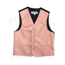 New Boy's Formal tuxedo vest waistcoat Dusty Pink US Size 2-14 wedding party