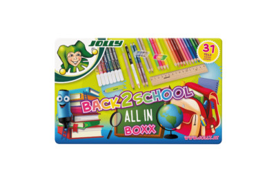 JOLLY Back To School ''All-in-Boxx'' im coolen 31er-Metalletui Schulstart Stifte