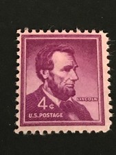 Scott 1036, Dry Printing- MNH- 4c Abraham Lincoln- Liberty Series- unused mint