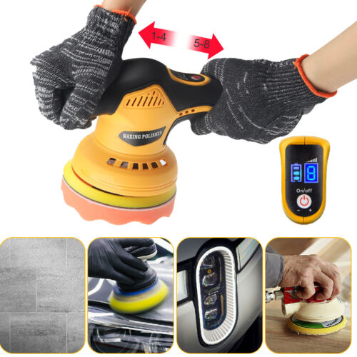 Dual Action Car Polisher Buffer Machine Cordless Sander Polishing Kit 2 Battery - Picture 6 of 10