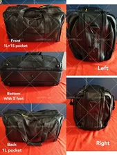 TUMI EUC Expendable Black Leather Duffle 22"  USA