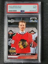 UD 2023-24 CONNOR BEDARD DRAFT PICK PSA 9 MINT CHICAGO BLACKHAWKS CHI BGS 9.5?