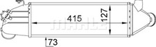 CI 203 000S MAHLE Intercooler, caricatore per FORD