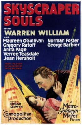 Historic Skyscraper Souls Movie Advertising Postcard