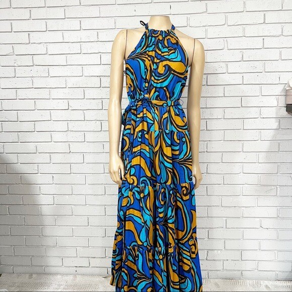 Zara Women’s Cotton Printed Halter Dress - Size Large