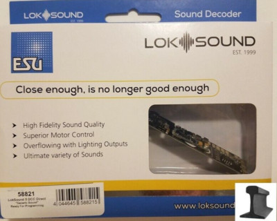 ESU 58821 ~ New 2025 ~ LokSound V5.0 Direct Sound DCC Blank Decoder ~ PNP Style