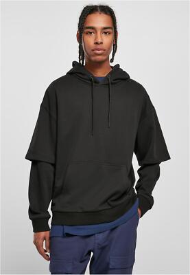 Urban Classics Oversized Doublesleeve Hoody Herren Kapuzenpullover Kordelzug men