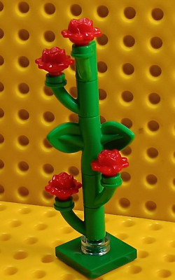LEGO Rose Bush Climbing Vines Tall Plants Friends Flowers Tree Red Roses