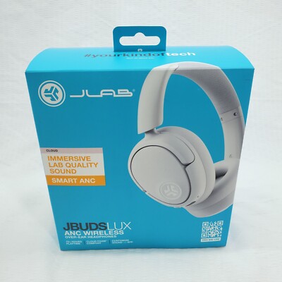 JLab JBuds Lux ANC Bluetooth Headphones cloud white