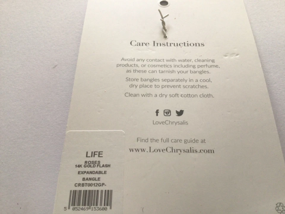 Pulseira expansível folheada a ouro Chrysalis Roses - Imagem 2 de 4