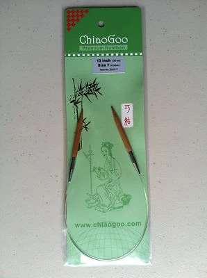 ChiaoGoo 12 Inch Moso Bamboo Circular Knitting Needles - Dark Patina MPN 2012