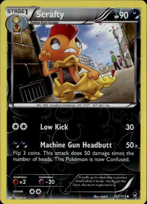 Scrafty Rare DEX Dark Explorers 68/108