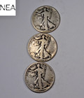 1923-S+1928-S+1929-S Walking Liberty Half Dollar Set/Lot ~ Very Good VG ~ ZHL30 — photo 1
